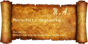 Merschitz Angyalka névjegykártya